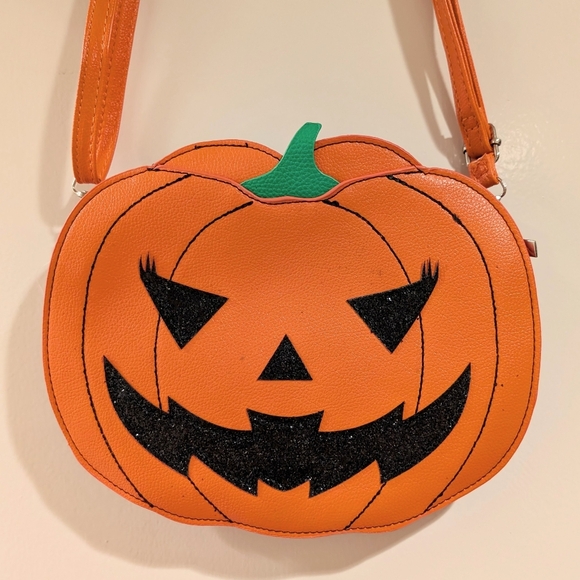 Jack-o-Lantern 2 Faced Crossbody Purse NWT - Picture 2 of 3
